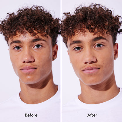 Mattifying Skin Blurrer Colourless model before and after 2