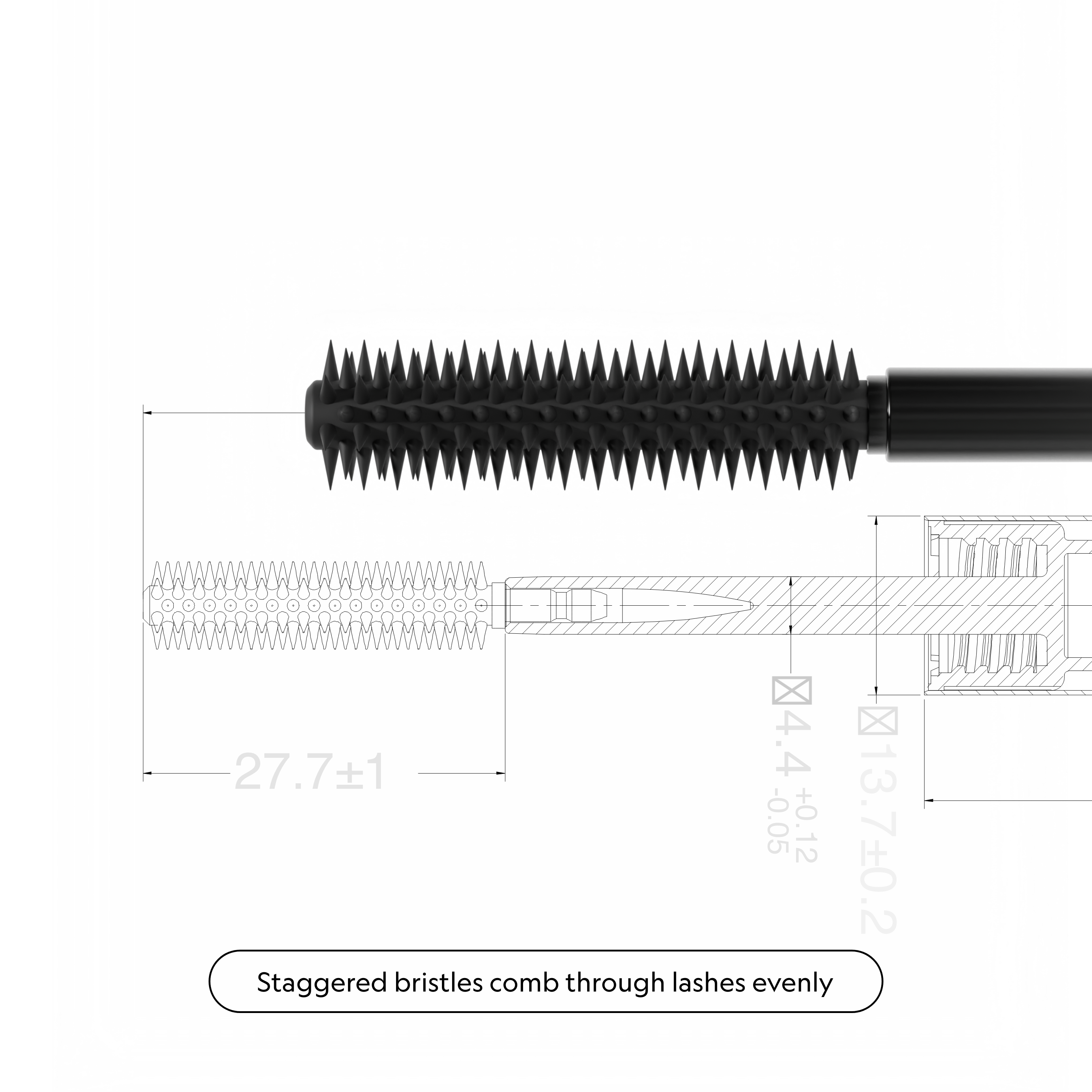 Stand Up Tubing Mascara - Brown Makeup brush